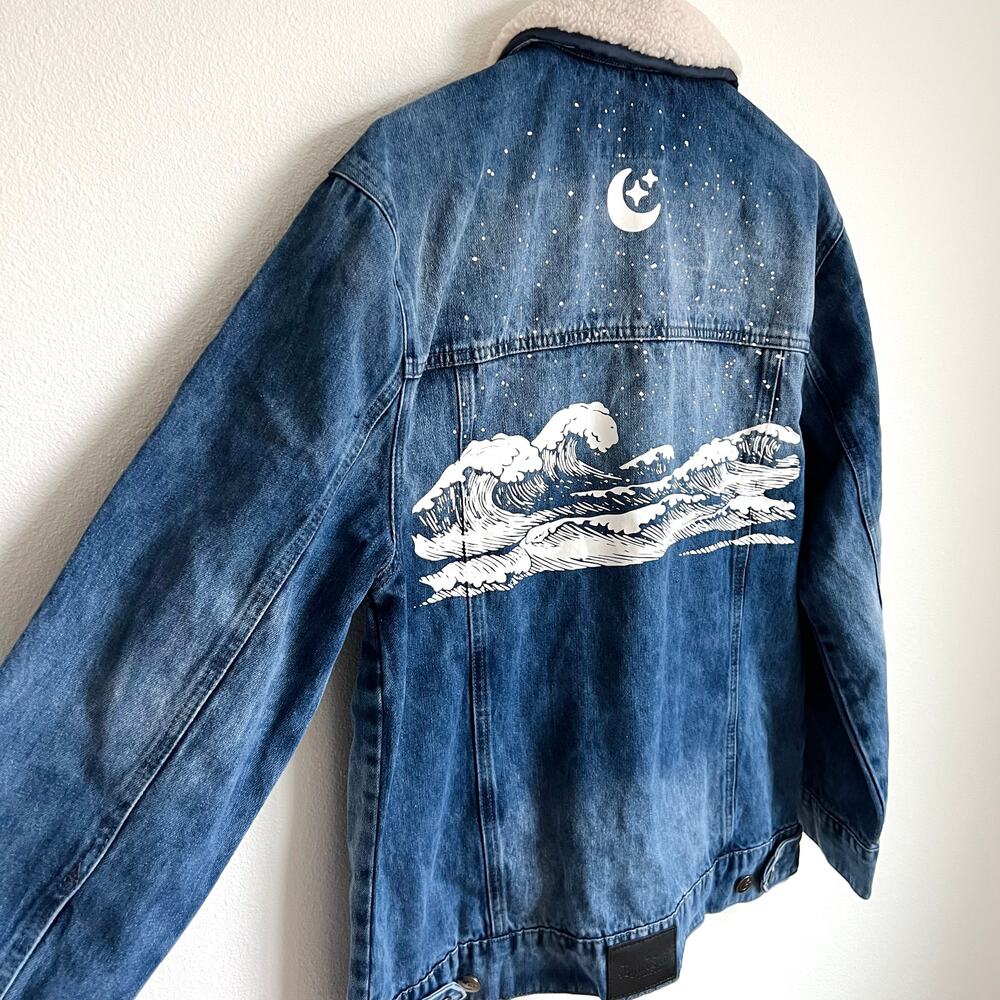 The Tubbo Moment By The Sea Denim Jacket Size Medium - Picture 7 of 8